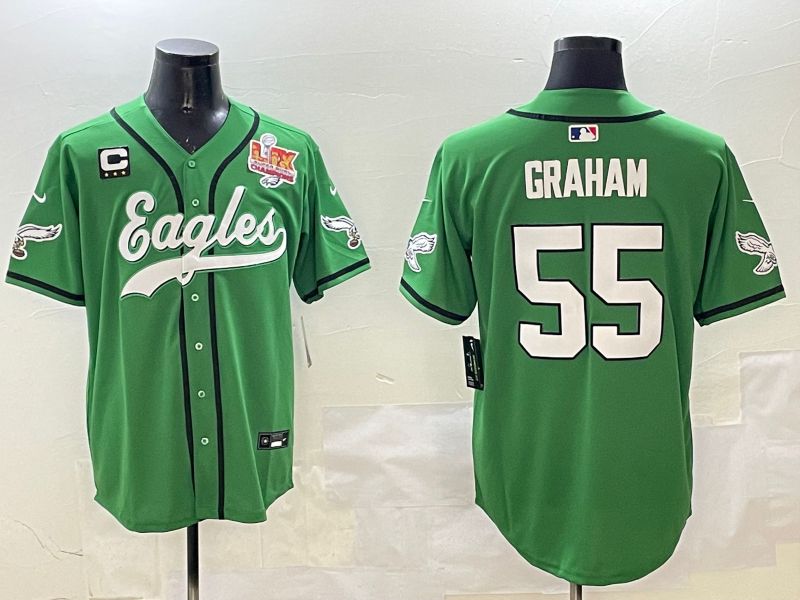 Men Philadelphia Eagles #55 Graham Green three generations Jointly Name 2025 Nike Limited NFL Jersey style 15->philadelphia eagles->NFL Jersey